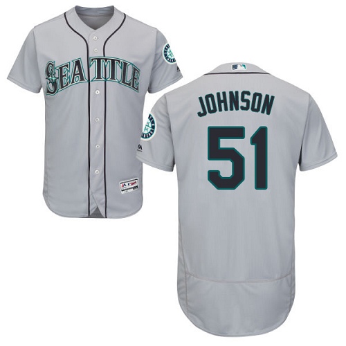 Mariners #51 Randy Johnson Grey Flexbase Authentic Collection Stitched MLB Jersey
